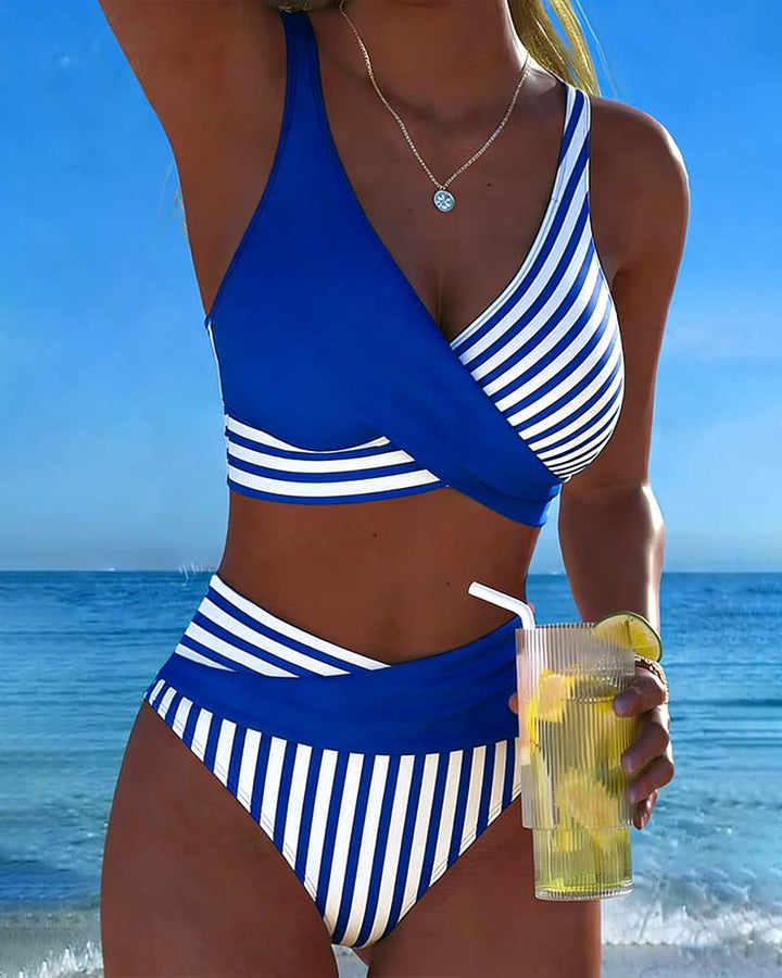 Giulia | Bikini à Rayures Croisées