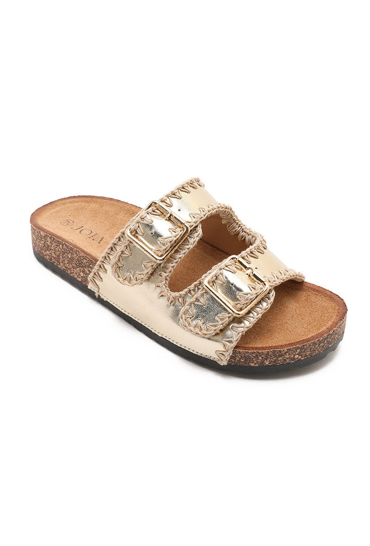 Tindra | Sandale Wedge Dorée