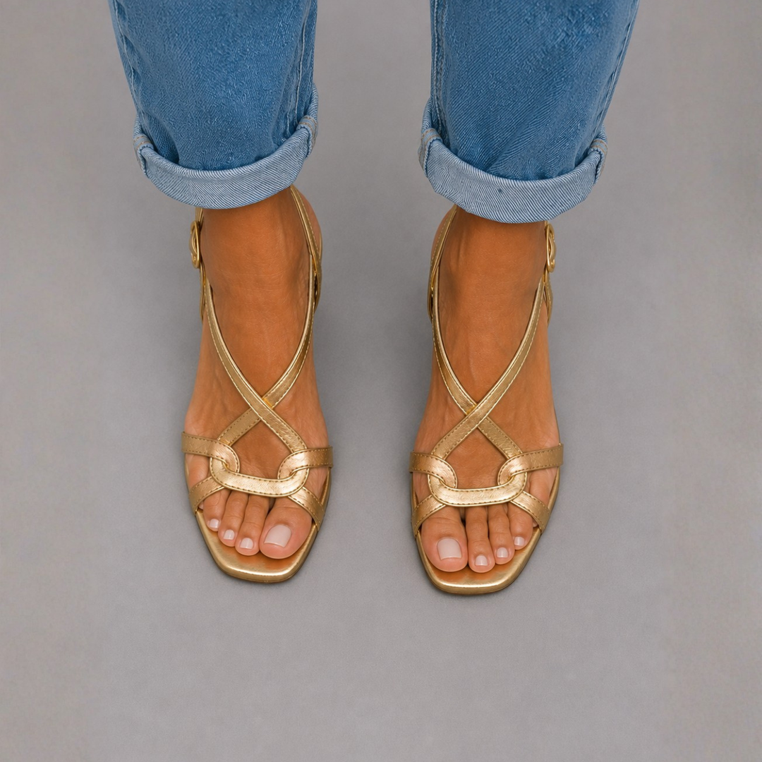 Soleil™ | Sandales Charme d'Été Doré