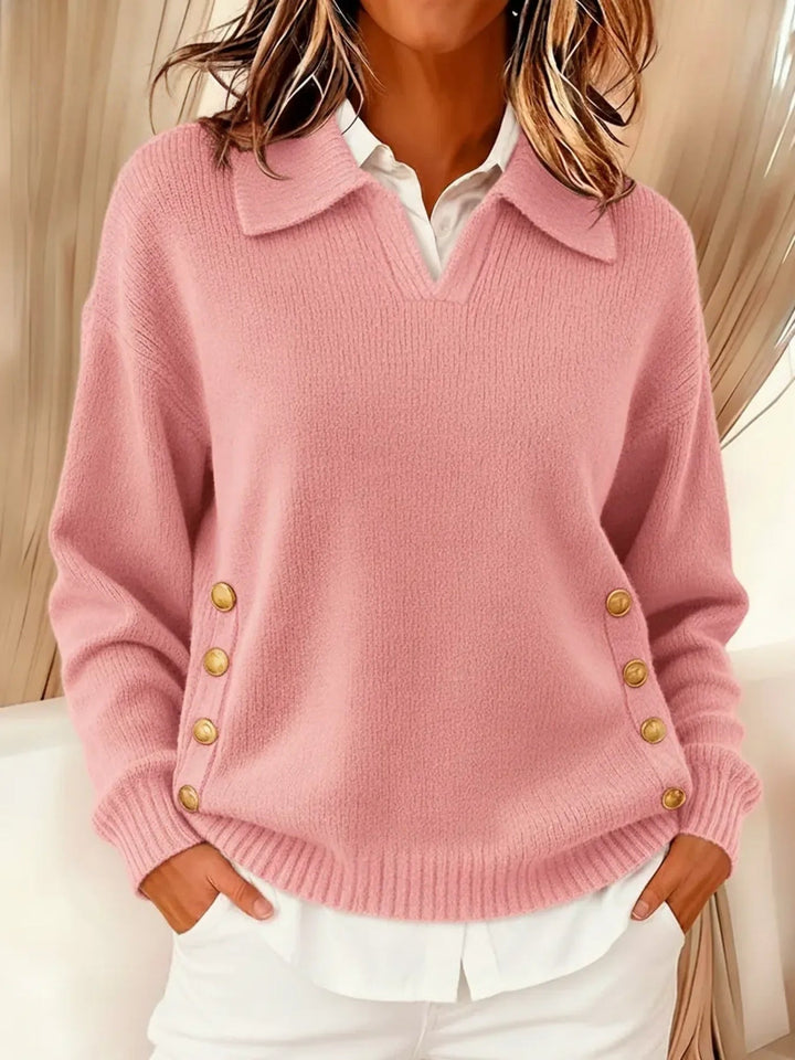 Erminia | Pull Col Polo avec Boutons