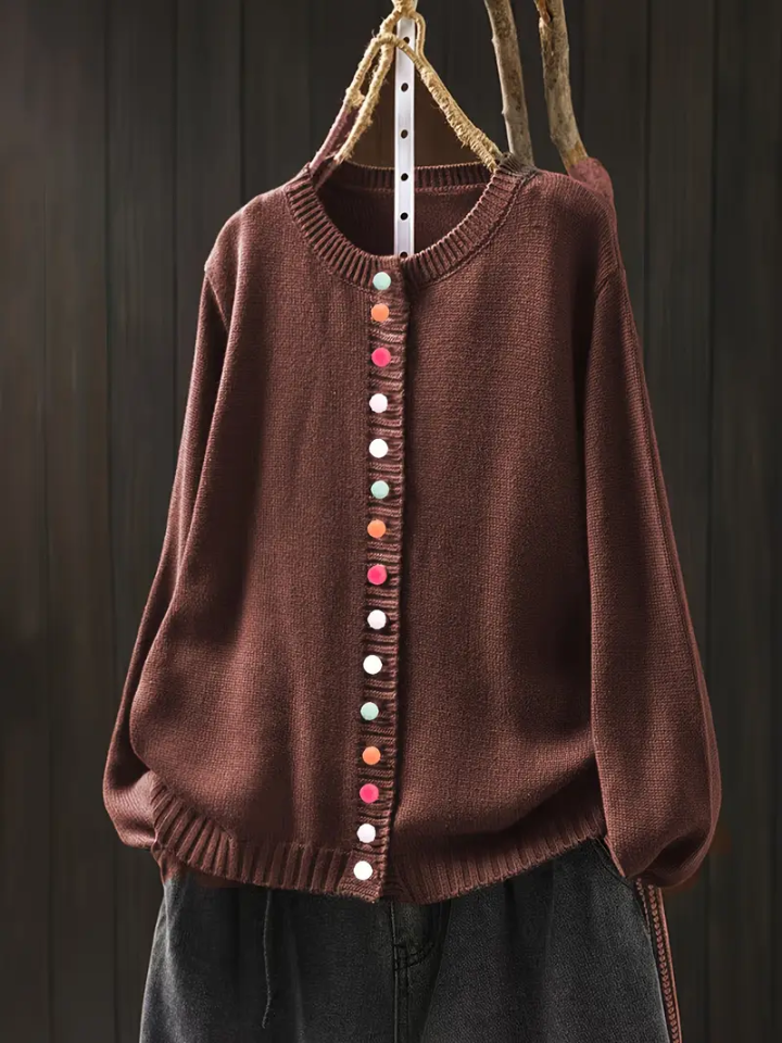 Cardigan Boutons Colorés Michèle