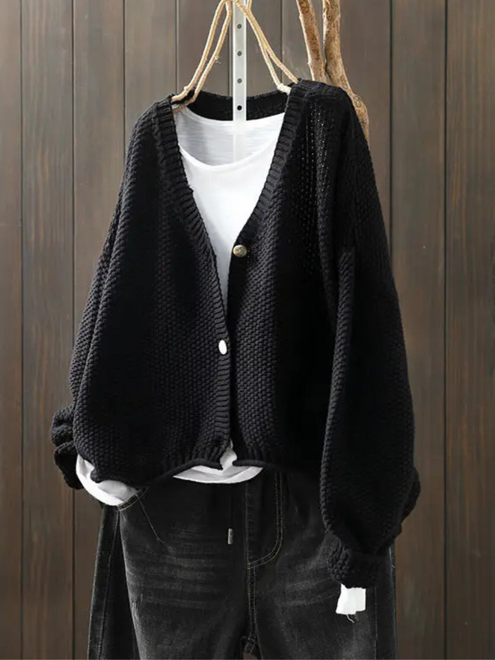 Cardigan Maille Épaisse Col V Élina