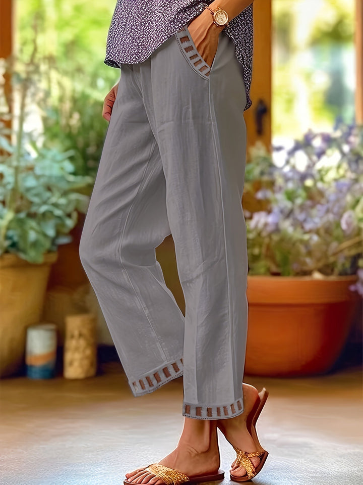 Wren – Pantalons Cropped Relax avec Détails Contrastants