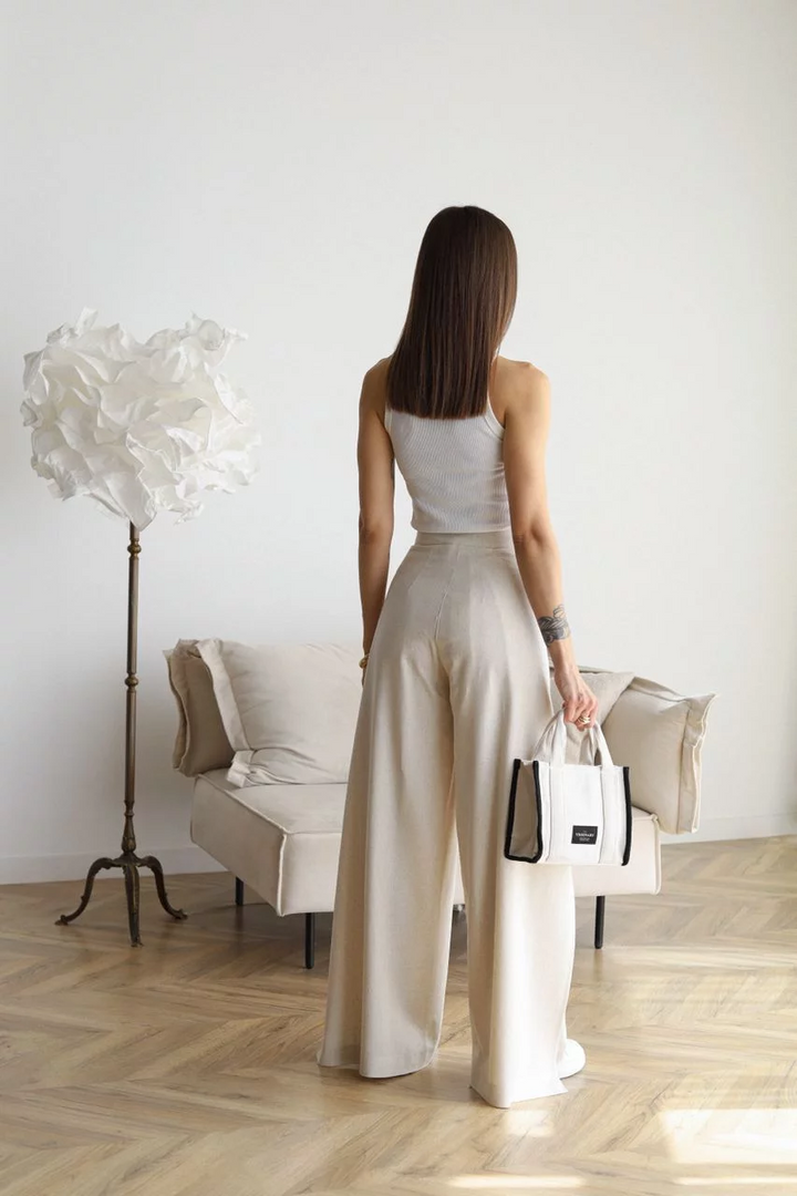 ARIANE – PANTALONS LARGES EN LIN POUR FEMMES
