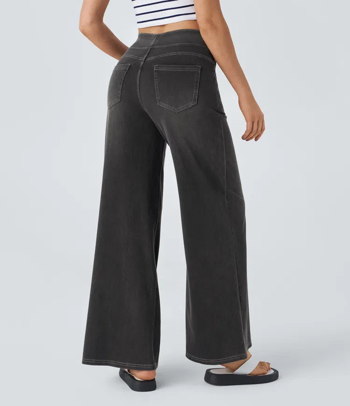 Solène - Jeans à Jambe Large Fit Détendu