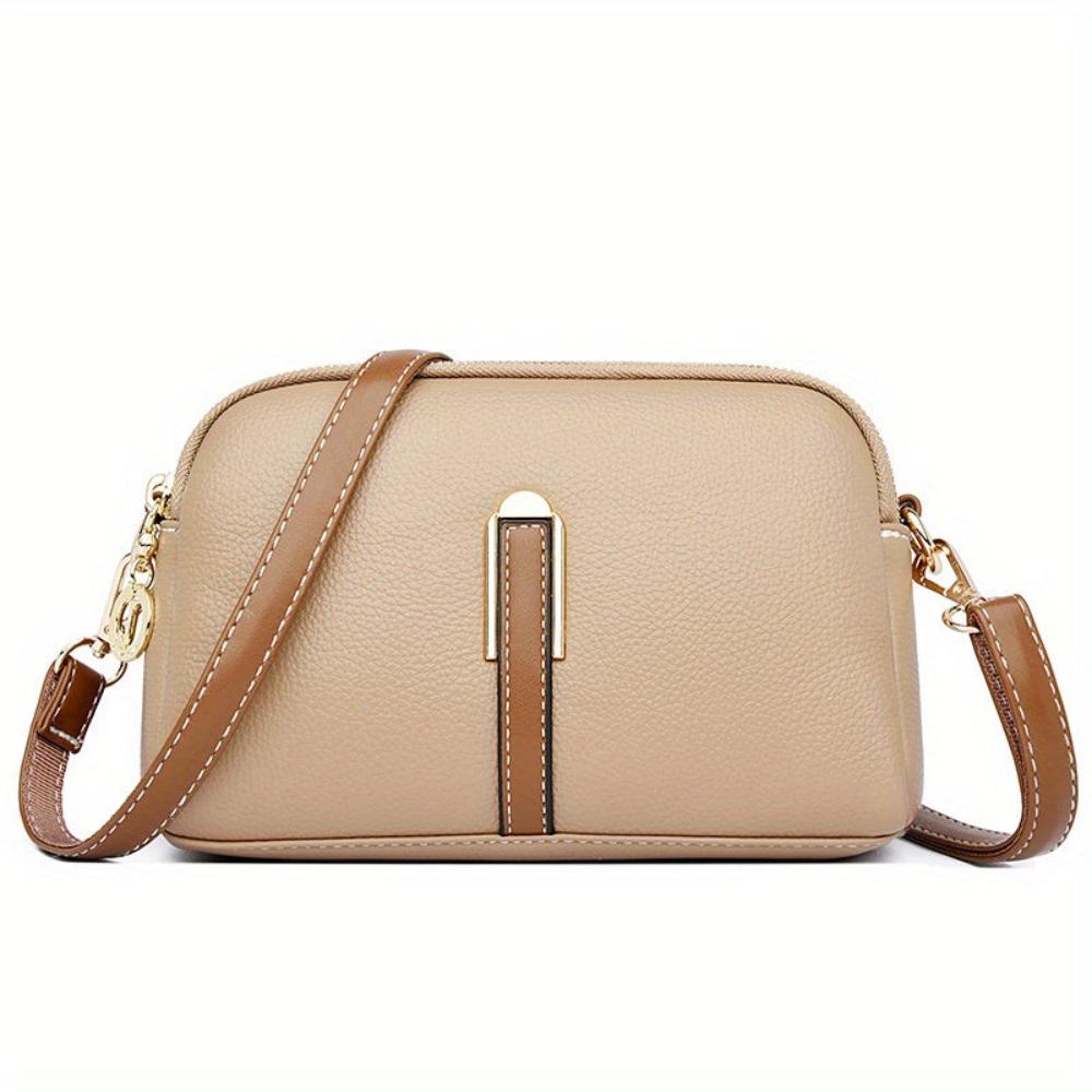Sac à bandoulière avec texture "litchi" colorée Míla