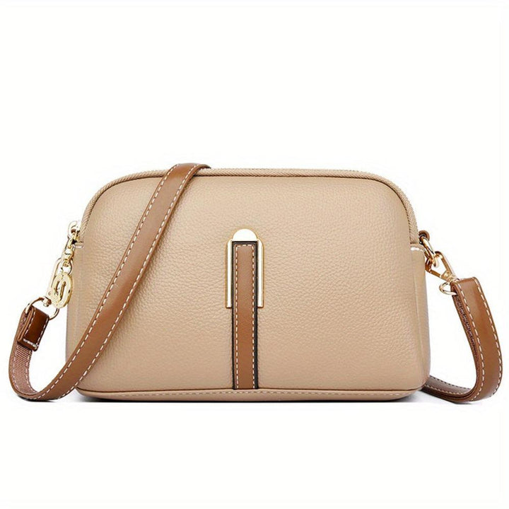 Sac à bandoulière avec texture "litchi" colorée Míla