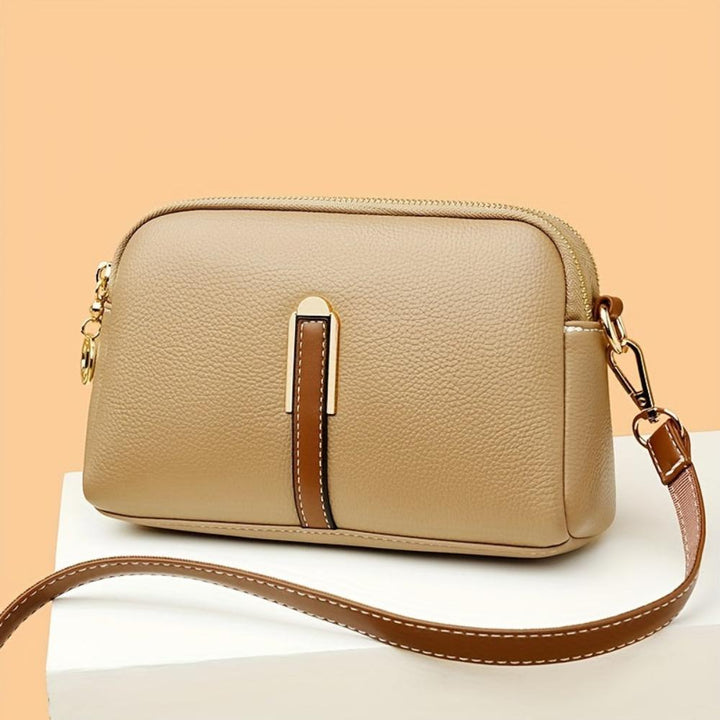 Sac à bandoulière avec texture "litchi" colorée Míla