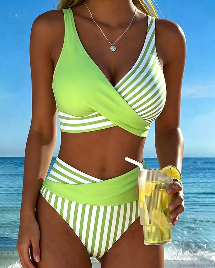 Giulia | Bikini à Rayures Croisées