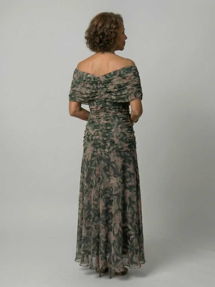Calen | Robes Midi Fluides à Épaules Dénudées
