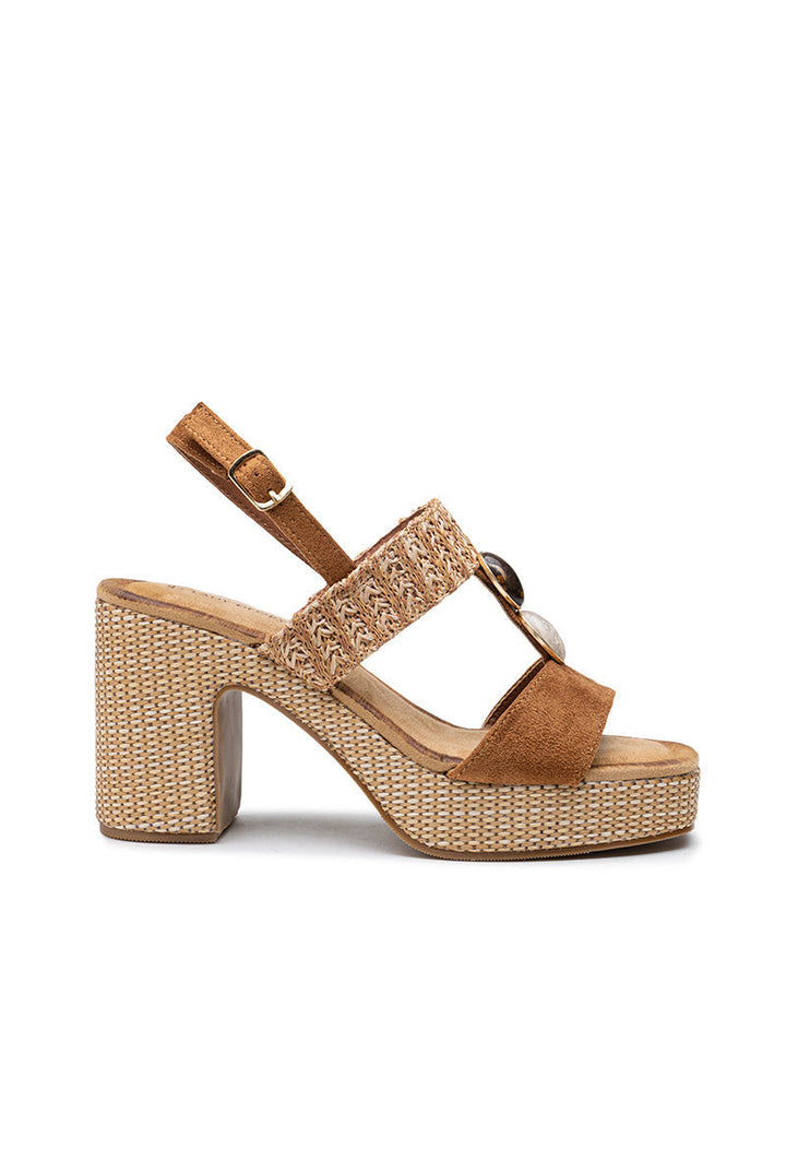 Cerys | Sandale à Talon Wedge Camel