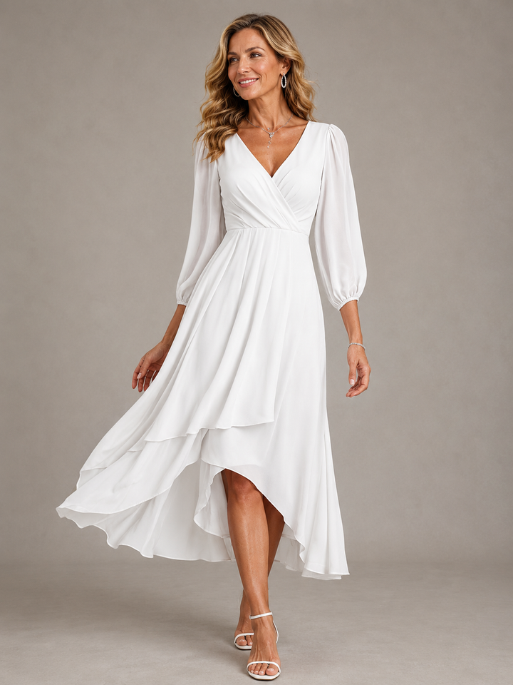 Mia™ | Robe Longue Élégante à Col V