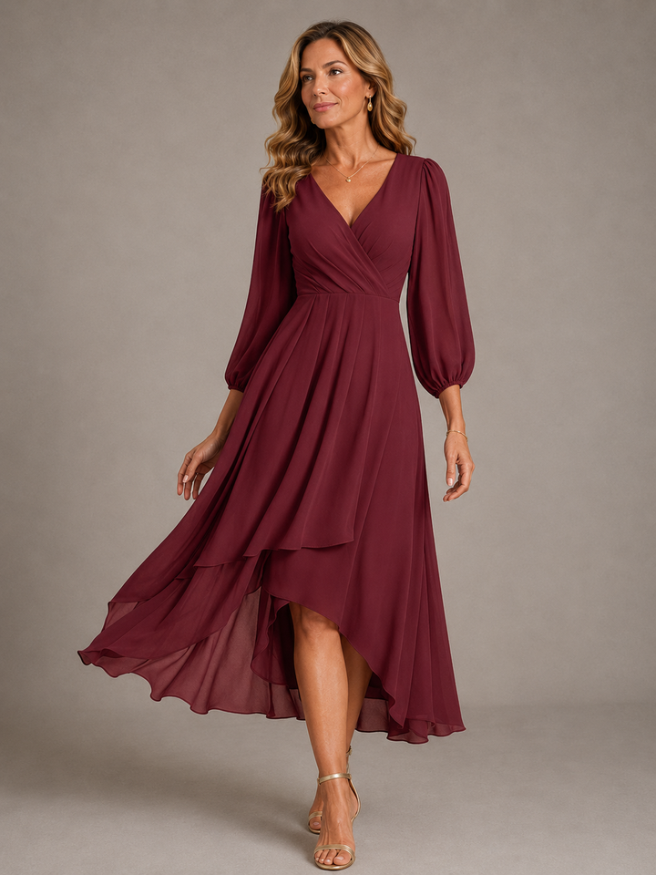 Mia™ | Robe Longue Élégante à Col V