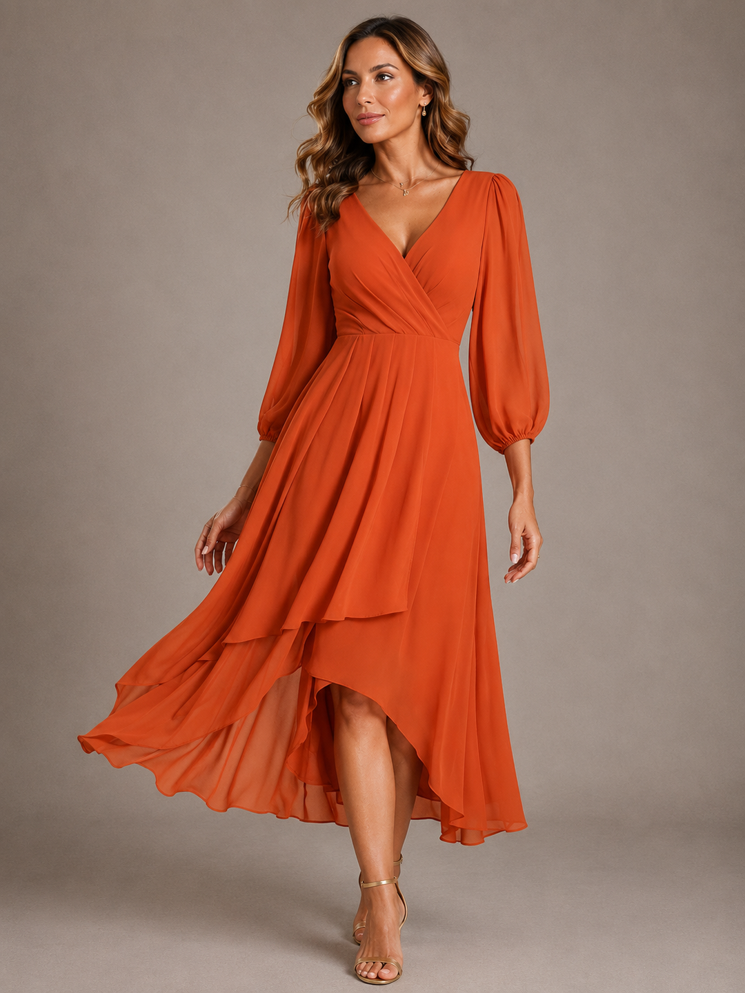 Mia™ | Robe Longue Élégante à Col V