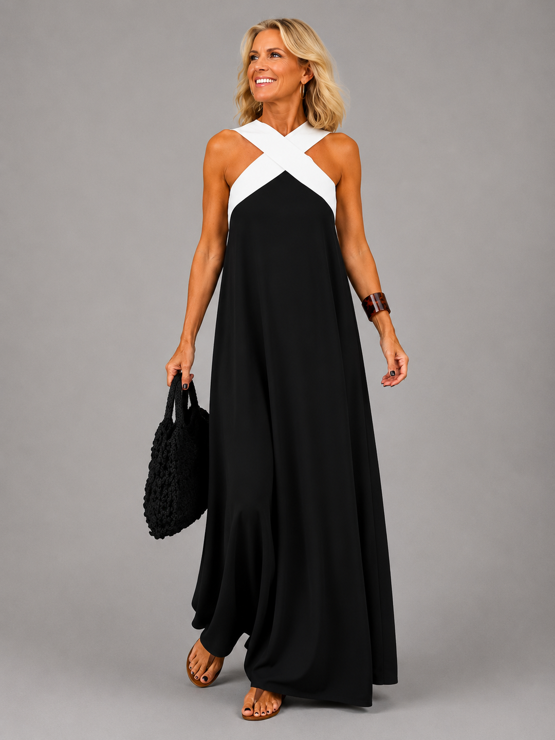 Velora™ | Robe Maxi Élégance Croisée