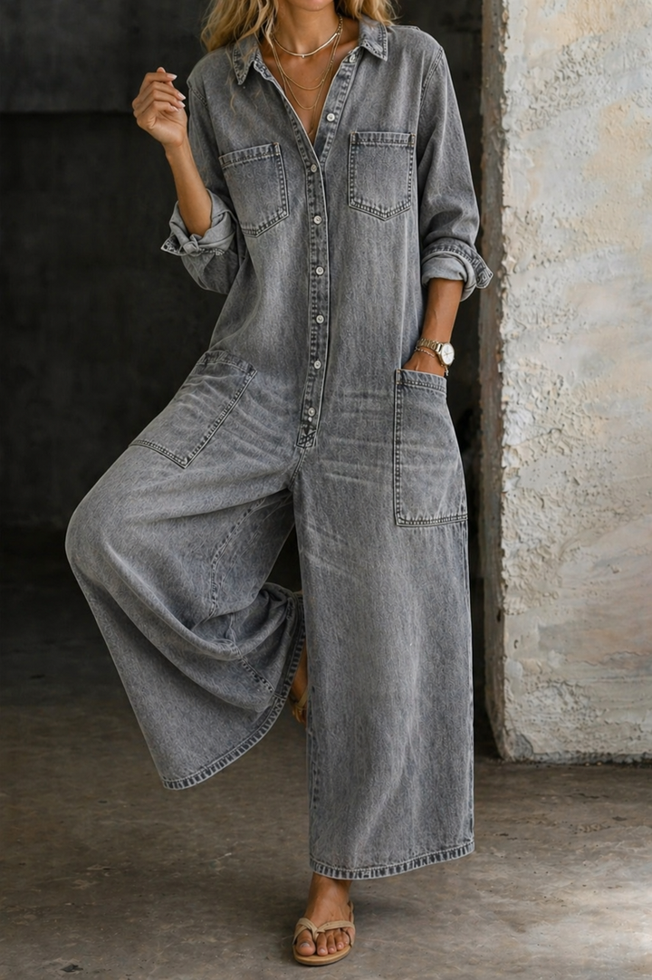 Vivienne | Salopette en Denim Décontractée