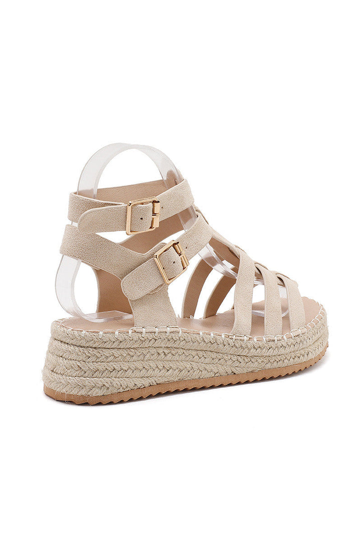 Brielle | Sandale à Talon Wedge Beige