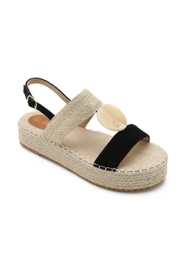 Ysolt | Sandale à Talon Wedge Noire