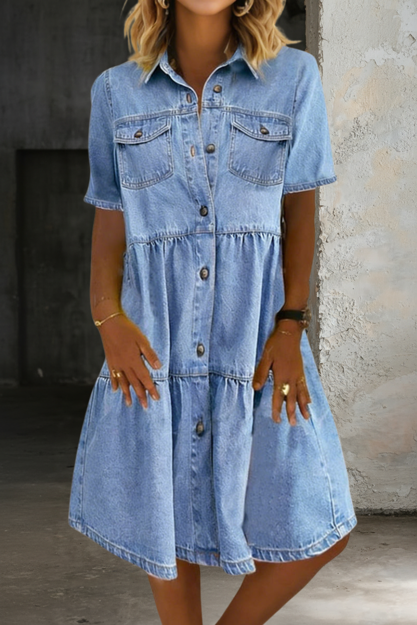 Sophia | Robe en denim casual élégante