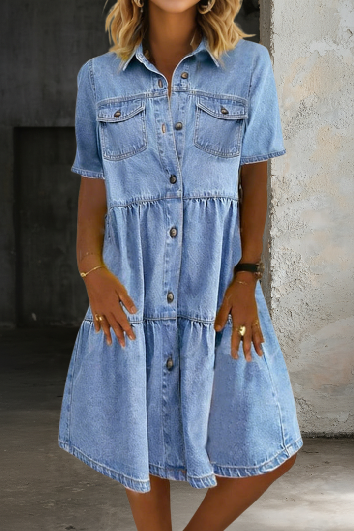 Sophia | Robe en denim casual élégante