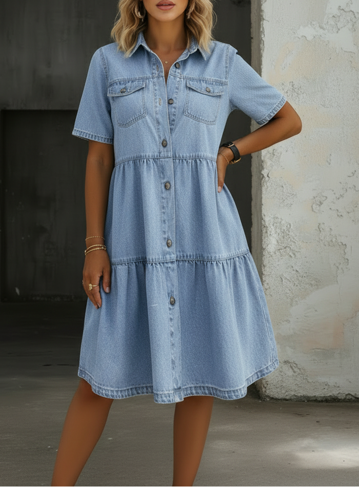 Sophia | Robe en denim casual élégante