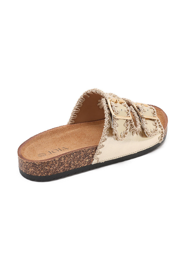 Tindra | Sandale Wedge Dorée