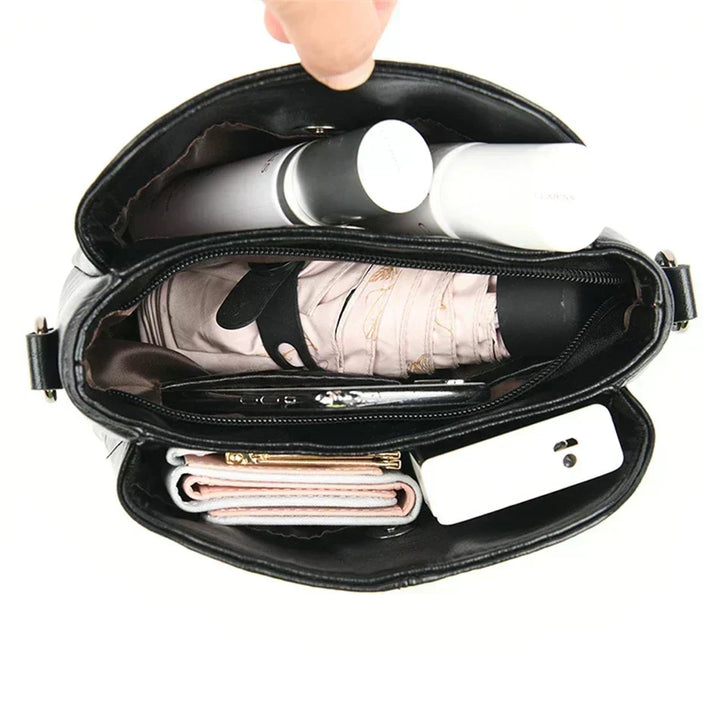 Sac Tote et Crossbody Élégant en Cuir Brodé pour Femmes
