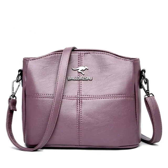 Sac Tote et Crossbody Élégant en Cuir Brodé pour Femmes