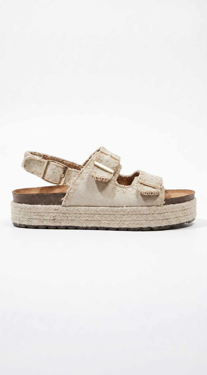 Kerensa | Sandale à Talon Beige