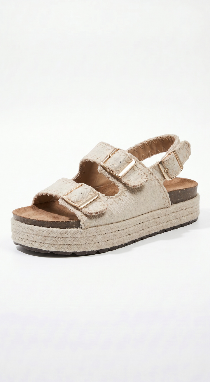 Kerensa | Sandale à Talon Beige