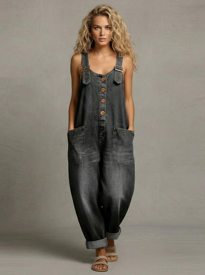 Salopette en denim pour femme