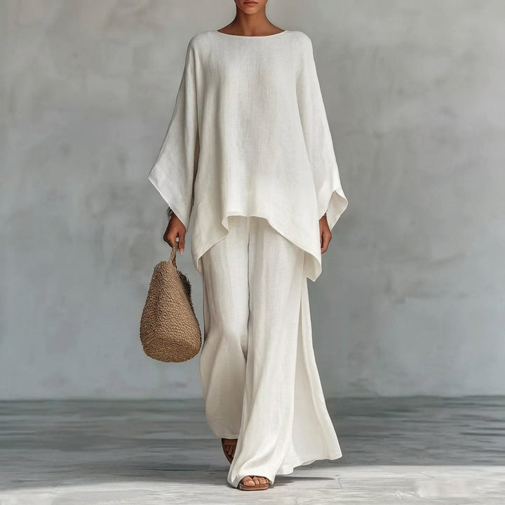 Cristina | Ensemble de Deux Pièces avec manches longues et pantalons larges