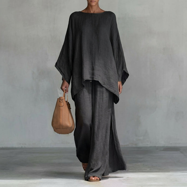 Cristina | Ensemble de Deux Pièces avec manches longues et pantalons larges