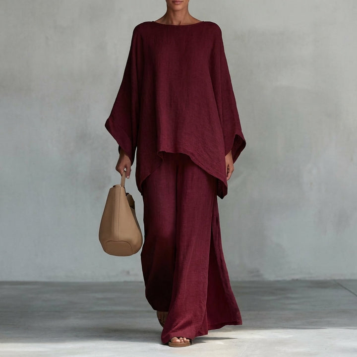 Cristina | Ensemble de Deux Pièces avec manches longues et pantalons larges