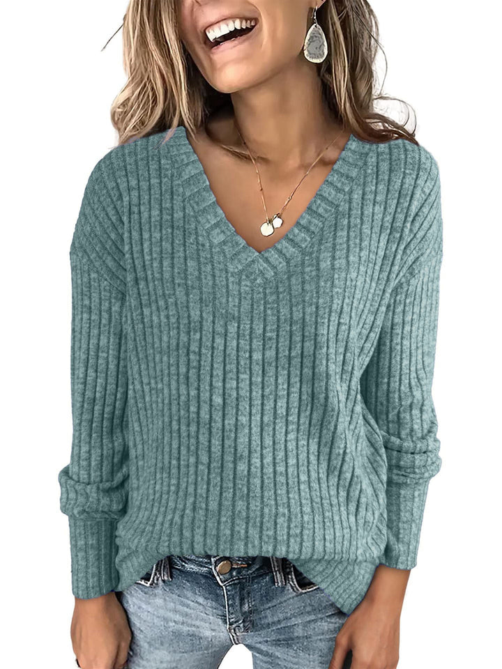 EVELYN™ | Pull léger oversized à col V pour femmes