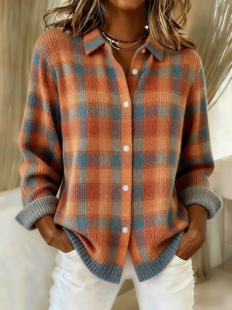 Cardigan Carreaux du Quotidien Martine