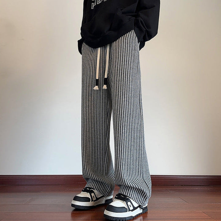 XAVIERA – PANTALONS EN MOLLETON MODERNES À RAYURES