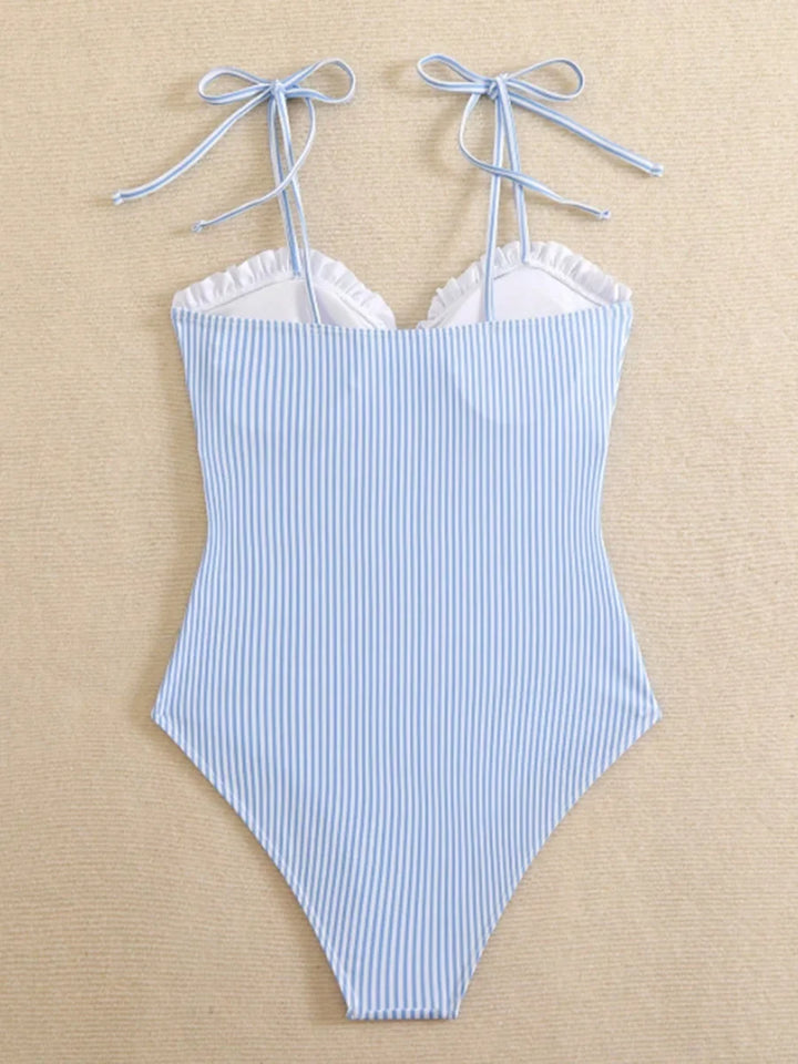 Elena | Maillot de Bain Sculptant à Rayures