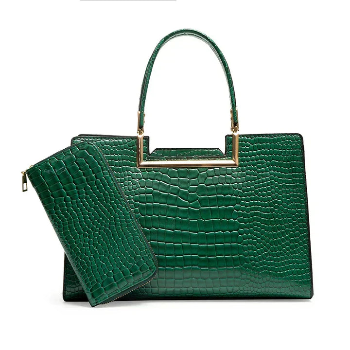 Ensemble de Sac à Main et Portefeuille en Cuir