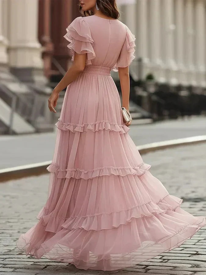 Zoe | Robe de Mariage Maxi Élegante Rose Clair