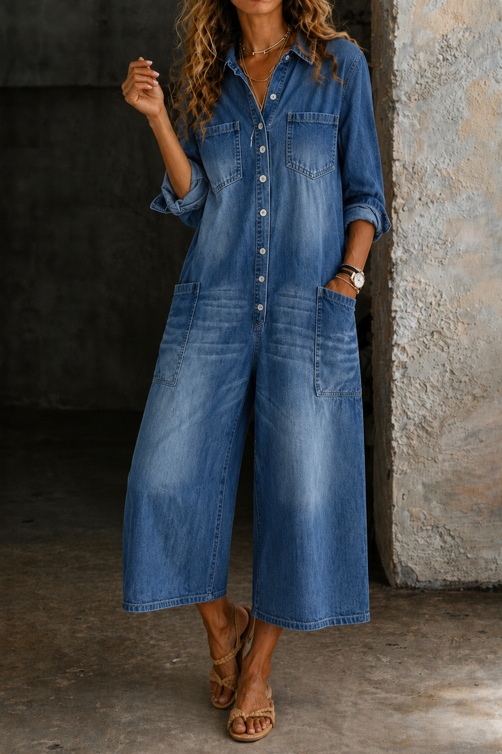 Vivienne | Salopette en Denim Décontractée