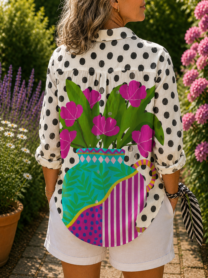 Amara | Blouse Vase en Fleurs