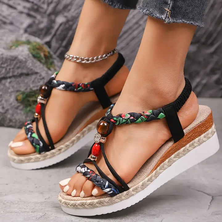 SANNE | Sandales Confortables à Talon Bas pour Toutes les Occasions Estivales