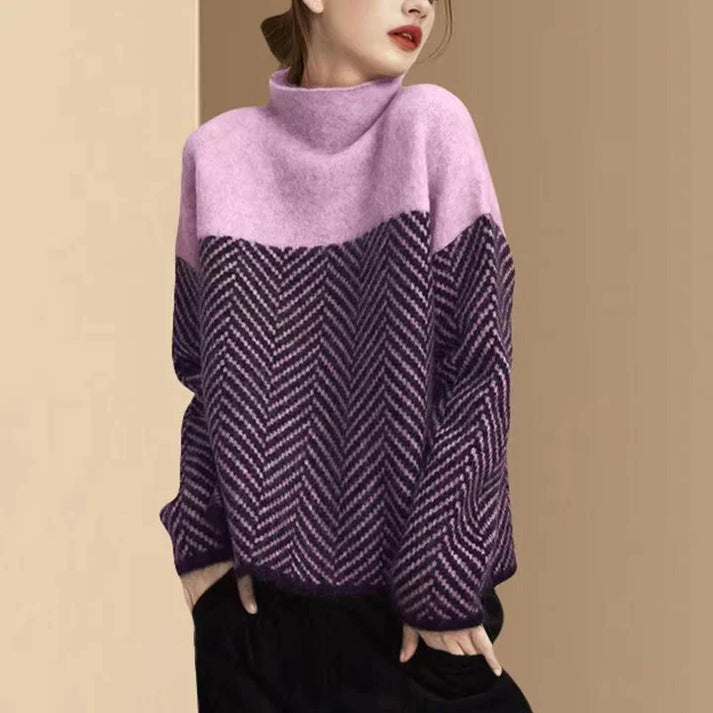 Daniella - Pull en Coton à Col Roulé