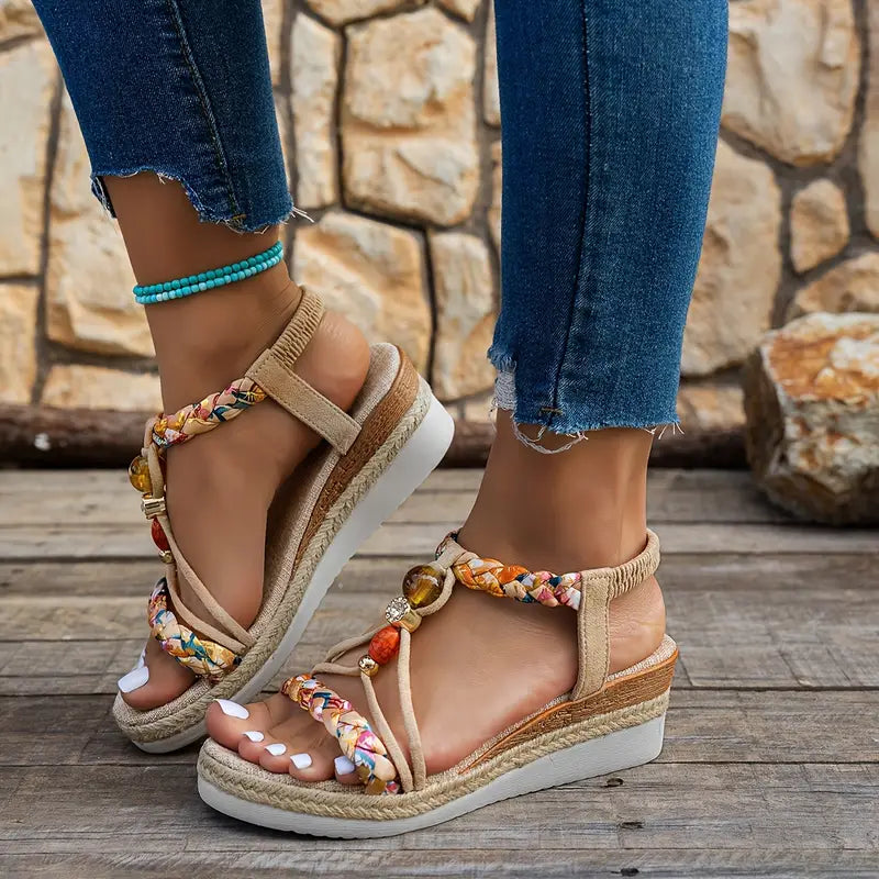 SANNE | Sandales Confortables à Talon Bas pour Toutes les Occasions Estivales