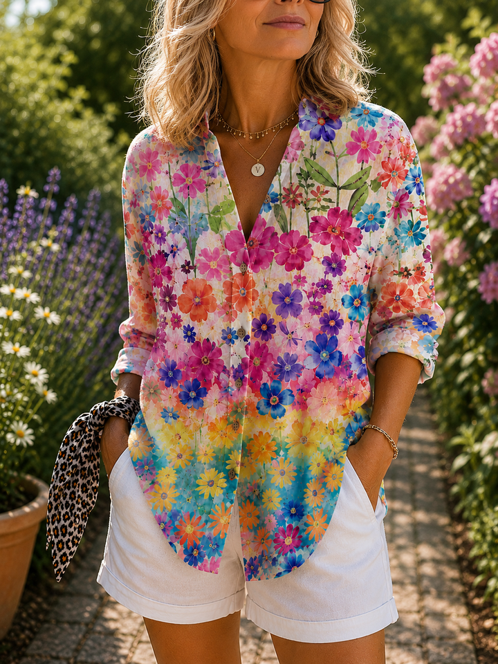 Valeria | Blouse Artistique Vibrante