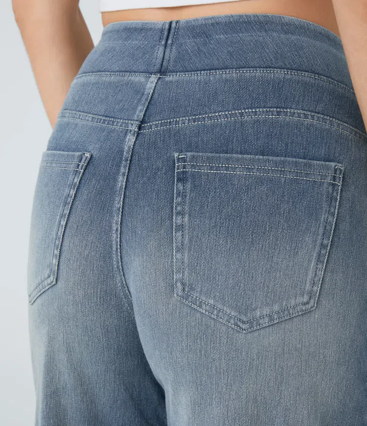Solène - Jeans à Jambe Large Fit Détendu