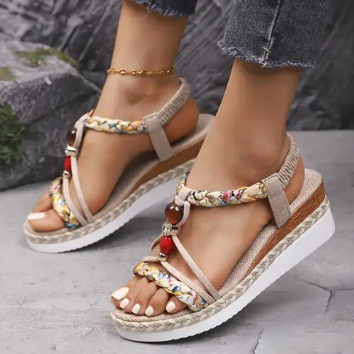 SANNE | Sandales Confortables à Talon Bas pour Toutes les Occasions Estivales