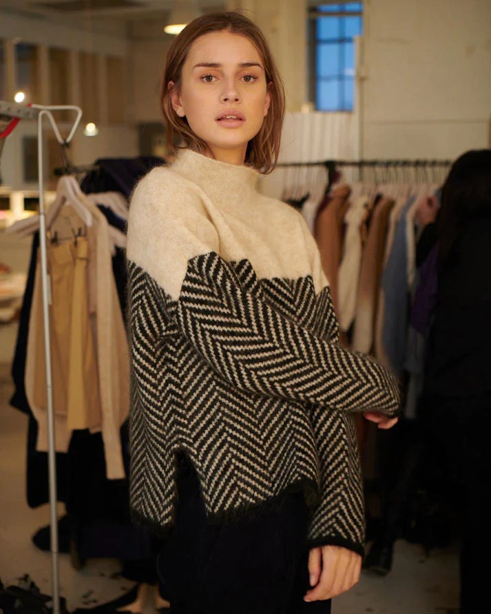 Daniella - Pull en Coton à Col Roulé