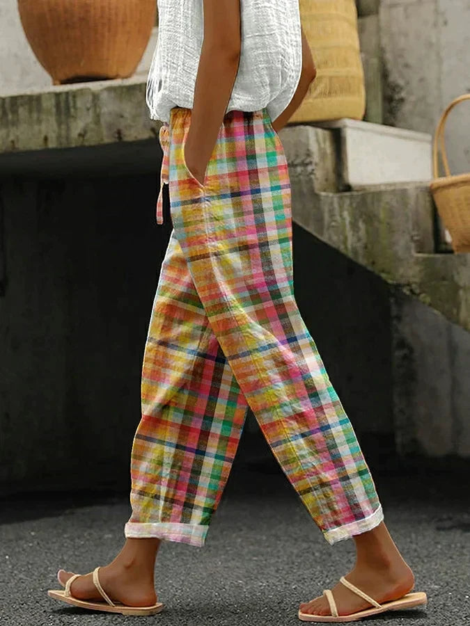 ZENARIA – PANTALONS RAYÉS CONFORTABLES